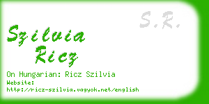 szilvia ricz business card
